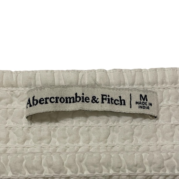 Abercrombie & Fitch Linen Cotton Cropped Top Women Size S Adjustable Strap White - Picture 5 of 6